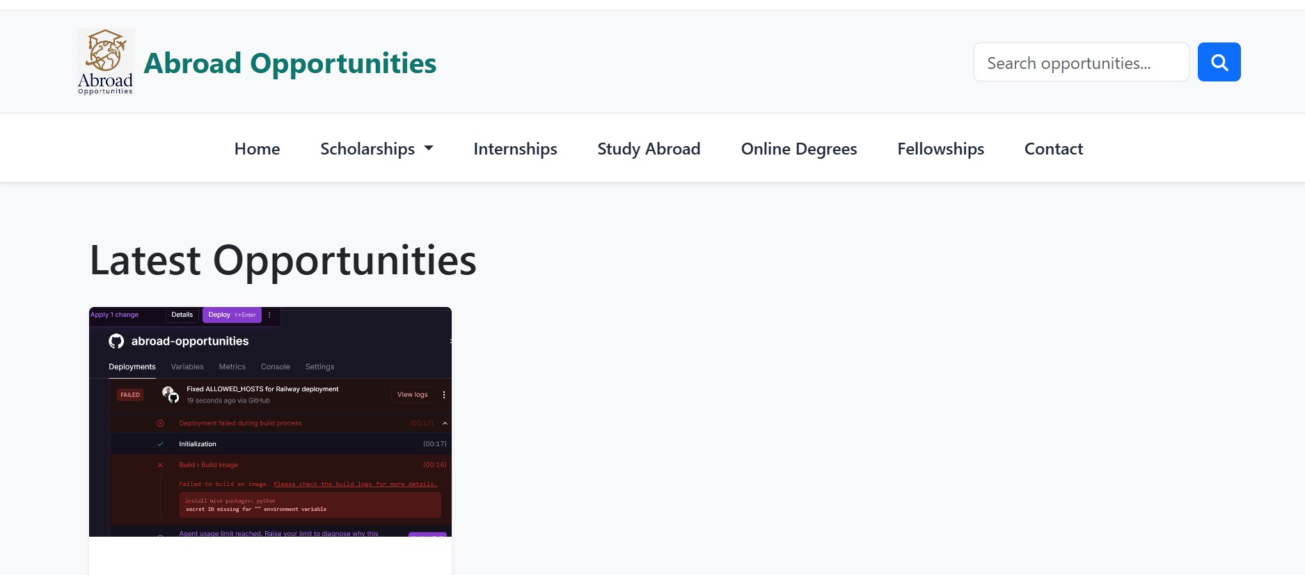Abroad Opportunities